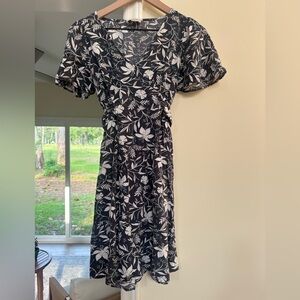 LOFT Blue and White Mini Floral Sundress